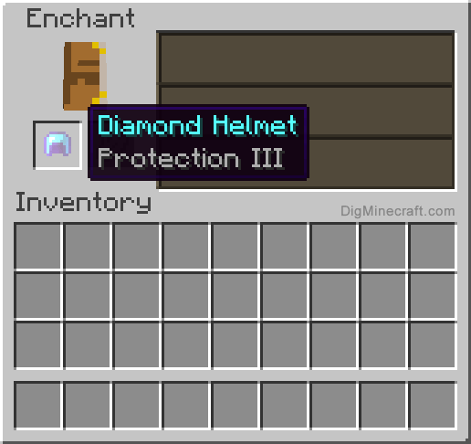 Completed enchanted diamond helmet