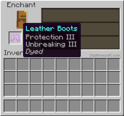 Completed enchanted dyed leather boots