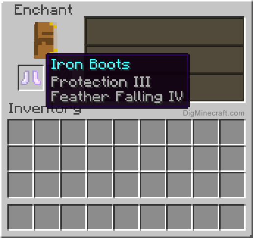 How to make Enchanted Iron Boots in Minecraft