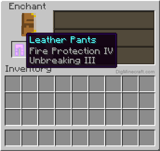 How to make Enchanted Leather Pants in Minecraft