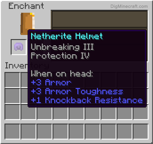 How To Make An Enchanted Netherite Helmet In Minecraft