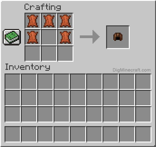 Crafting recipe for leather cap