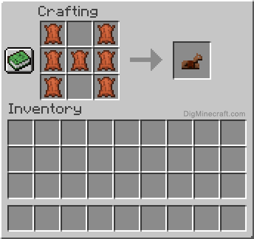 Crafting recipe for leather horse armor