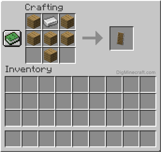 Crafting recipe for shield