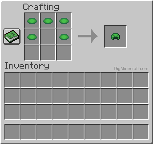 Crafting recipe for turtle shell
