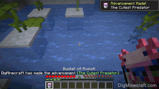 How to make a Bucket of Axolotl in Minecraft