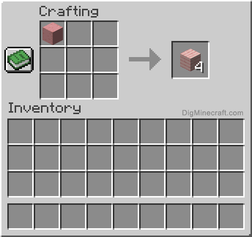 Crafting recipe for cherry planks