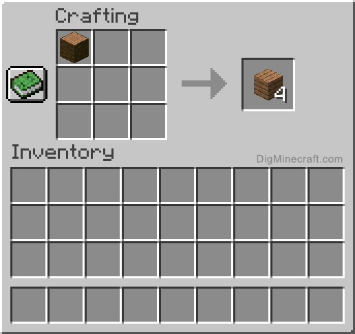 Crafting recipe for jungle planks