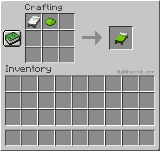Crafting recipe for lime bed