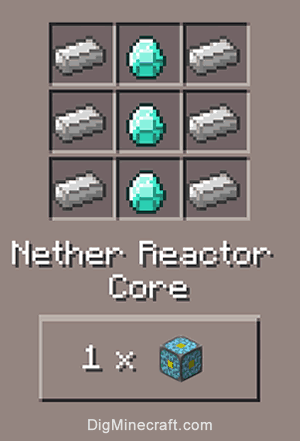 Crafting recipe for nether reactor core