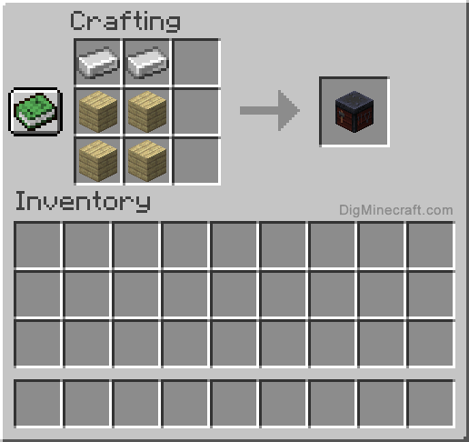 Crafting Recept for Smithing Table