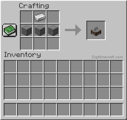 Crafting recipe for stonecutter