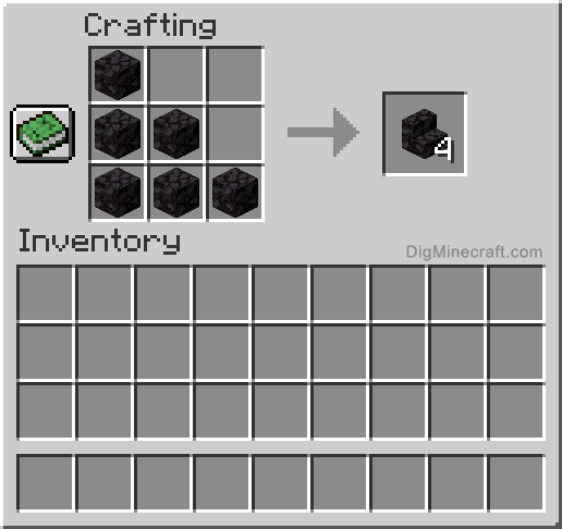 Crafting recipe for blackstone stairs