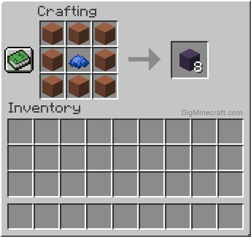 Crafting recipe for blue terracotta