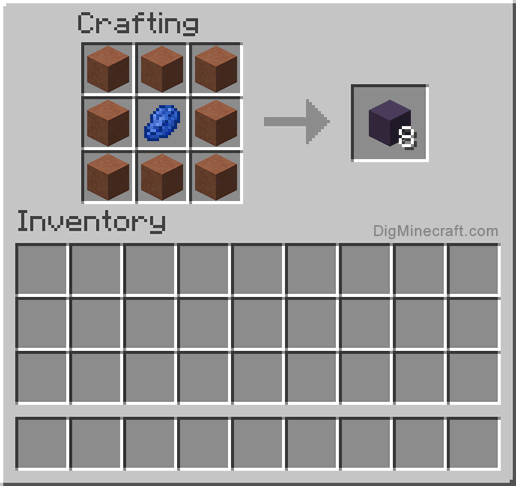 Crafting recipe for blue terracotta