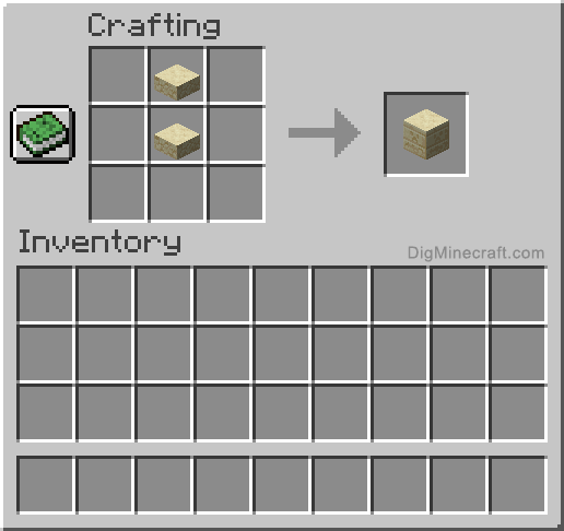 Crafting recipe for chiseled sandstone