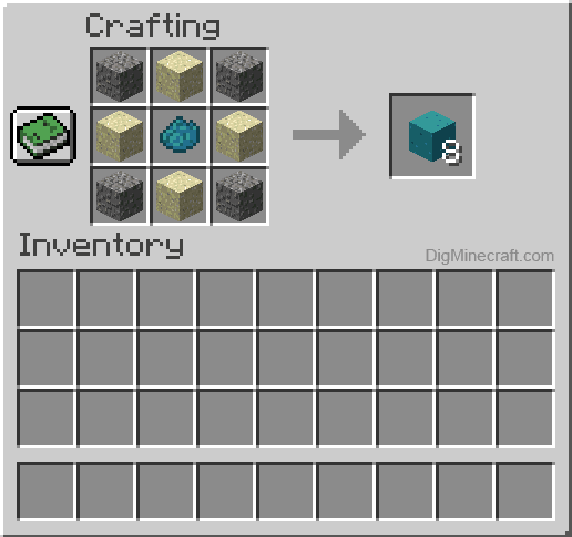 How to make Cyan Concrete Powder in Minecraft