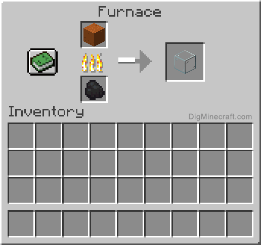 Crafting recipe for glass