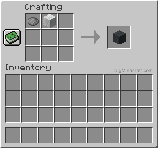 Crafting recipe for gray wool
