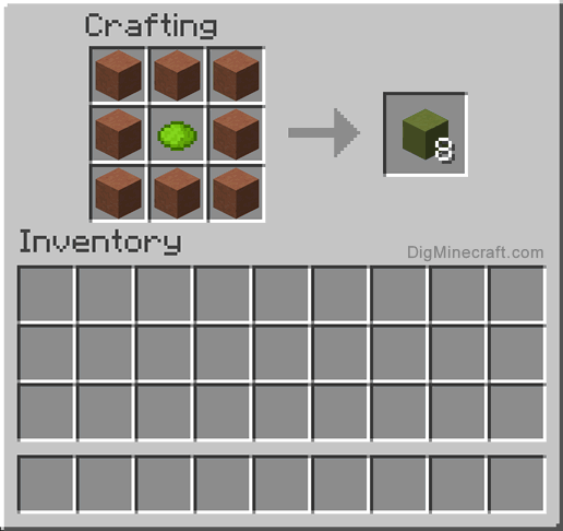 Crafting recipe for lime terracotta