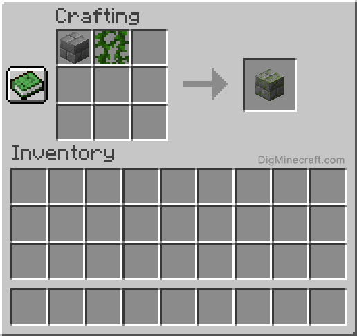 How to make Mossy Stone Bricks in Minecraft