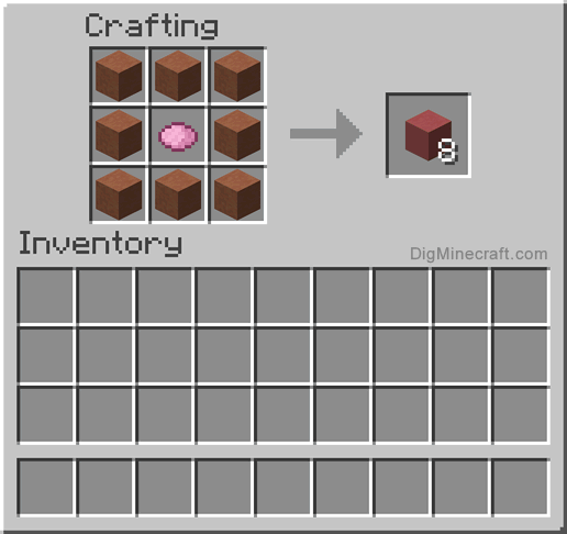 Crafting recipe for pink terracotta