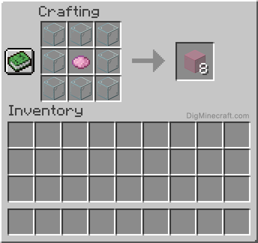 Crafting recipe for pink stained glass