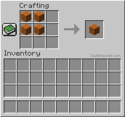 Crafting recipe for red sandstone