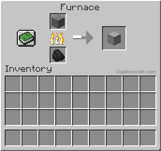 Crafting recipe for smooth stone