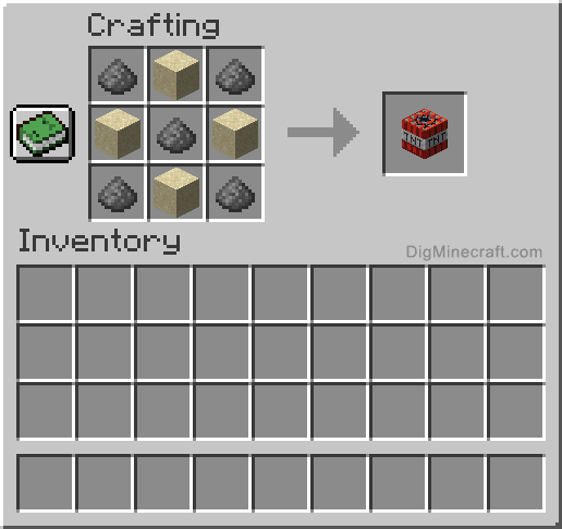 Crafting recipe for tnt