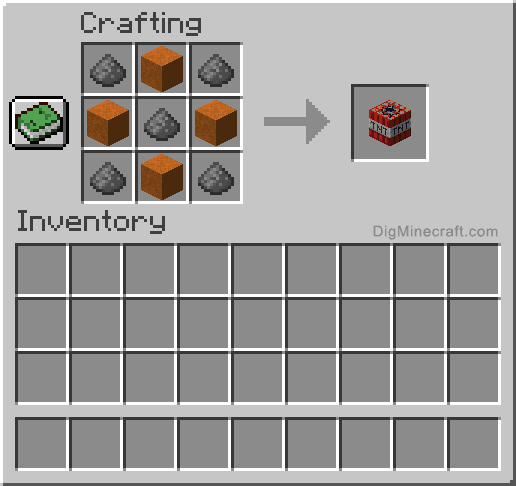 Crafting recipe for tnt