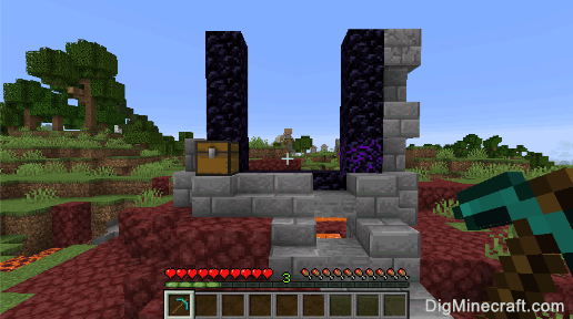 ruined portal and crying obsidian