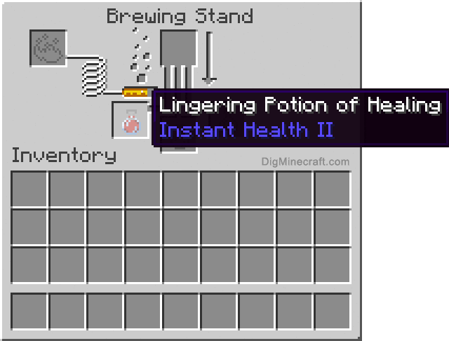 Completed lingering potion of healing