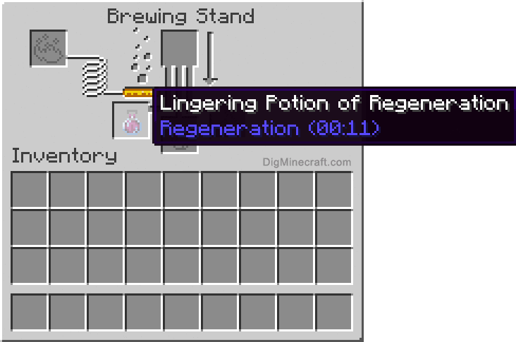 Completed lingering potion of regeneration
