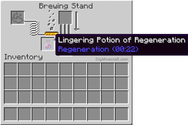 Completed lingering potion of regeneration
