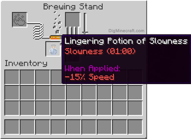Completed lingering potion of slowness extended