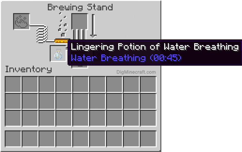 Completed lingering potion of water breathing