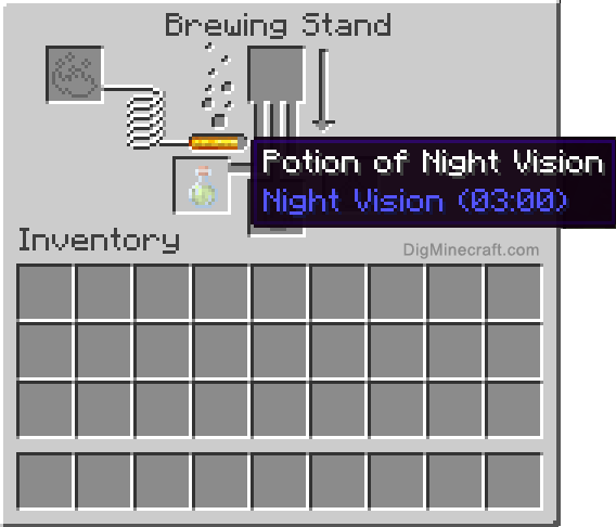 How To Make A Potion Of Night Vision (3:00) In Minecraft