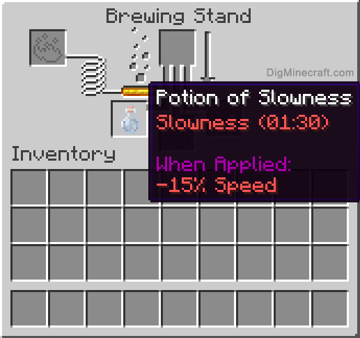 Completed potion of slowness