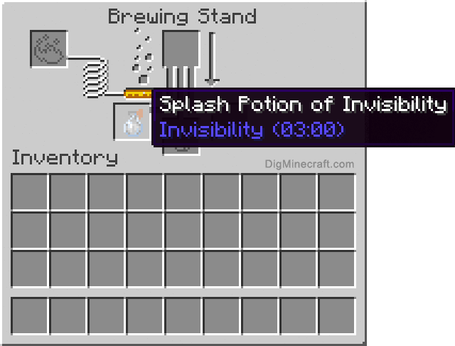 Completed splash potion of invisibility