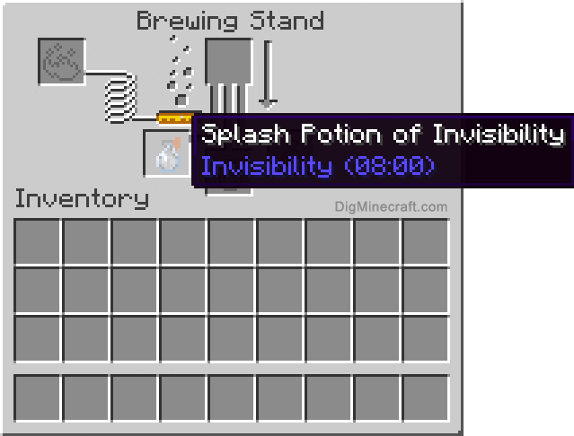 Completed splash potion of invisibility (extended)