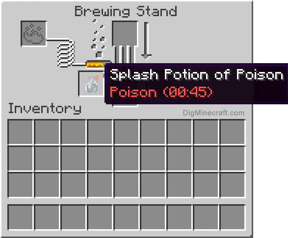 Completed splash potion of poison