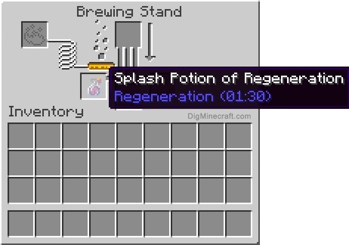 Completed splash potion of regeneration (extended)