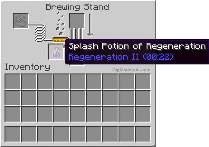 Completed splash potion of regeneration (extended)