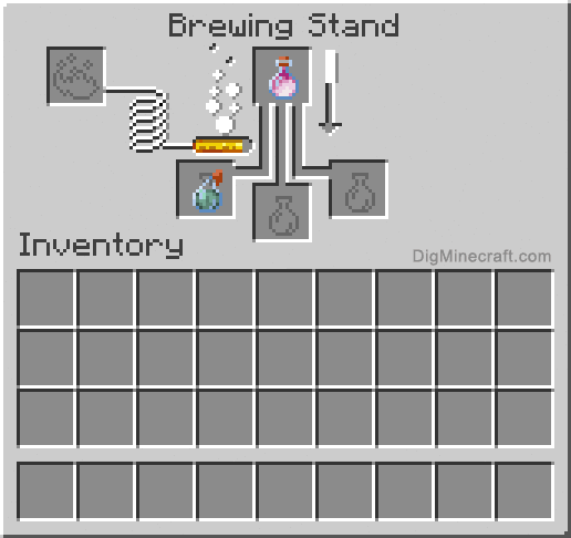 Crafting recipe for lingering potion of water breathing