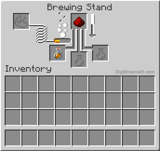 Crafting recipe for potion of fire resistance (extended)