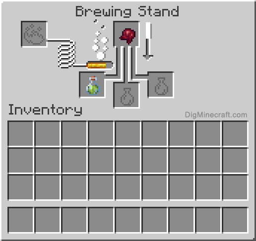 Crafting recipe for potion of invisibility