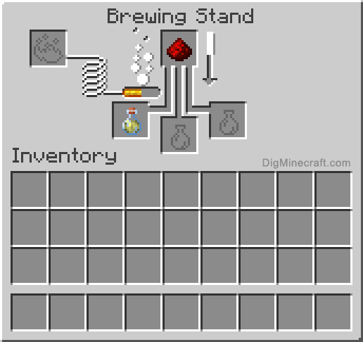 Crafting recipe for potion of leaping (extended)