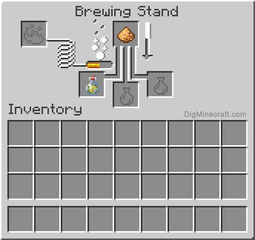 Crafting recipe for potion of leaping (extended)