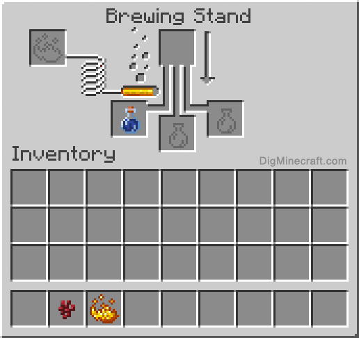 Crafting recipe for potion of strength